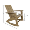 Open-Box RESINTEAK Modern Adirondack Rocking Chair - Brown