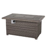 Patio Time Wicker Square Firepit Table