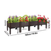 Woven Style Raised Garden Planter with Drainage and Legs - Black