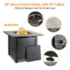Camplux Propane Fire Pit Table, Lava Rocks, Ceramic Tabletop, 50,000 BTU Adjustable Flame, Auto Ignition