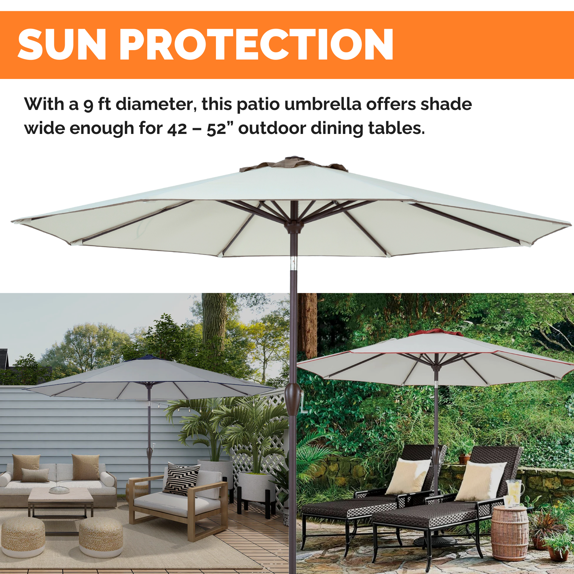Outdoor/Patio Umbrella 9 ft