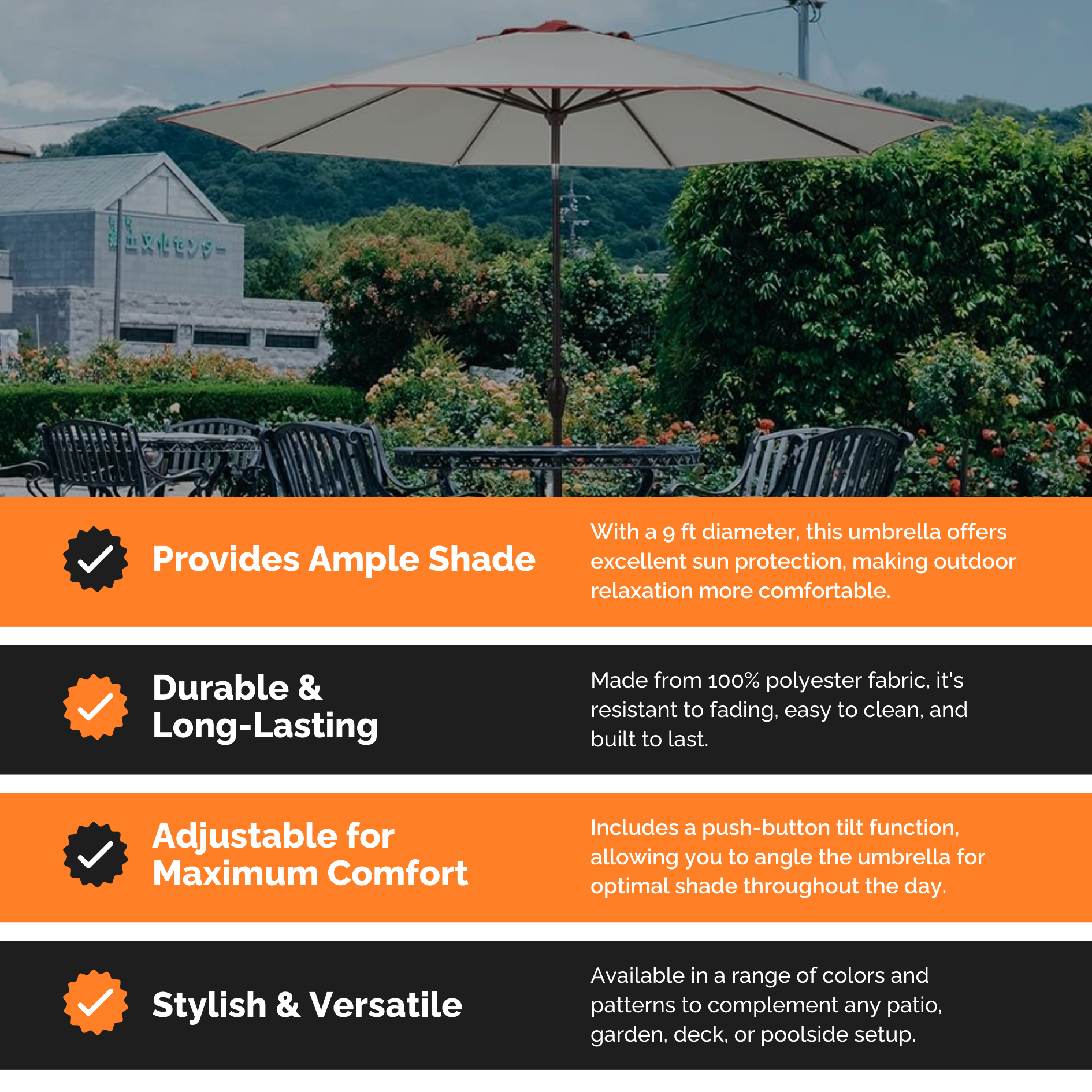 Outdoor/Patio Umbrella 9 ft Outdoor/Patio Umbrella 9 ft