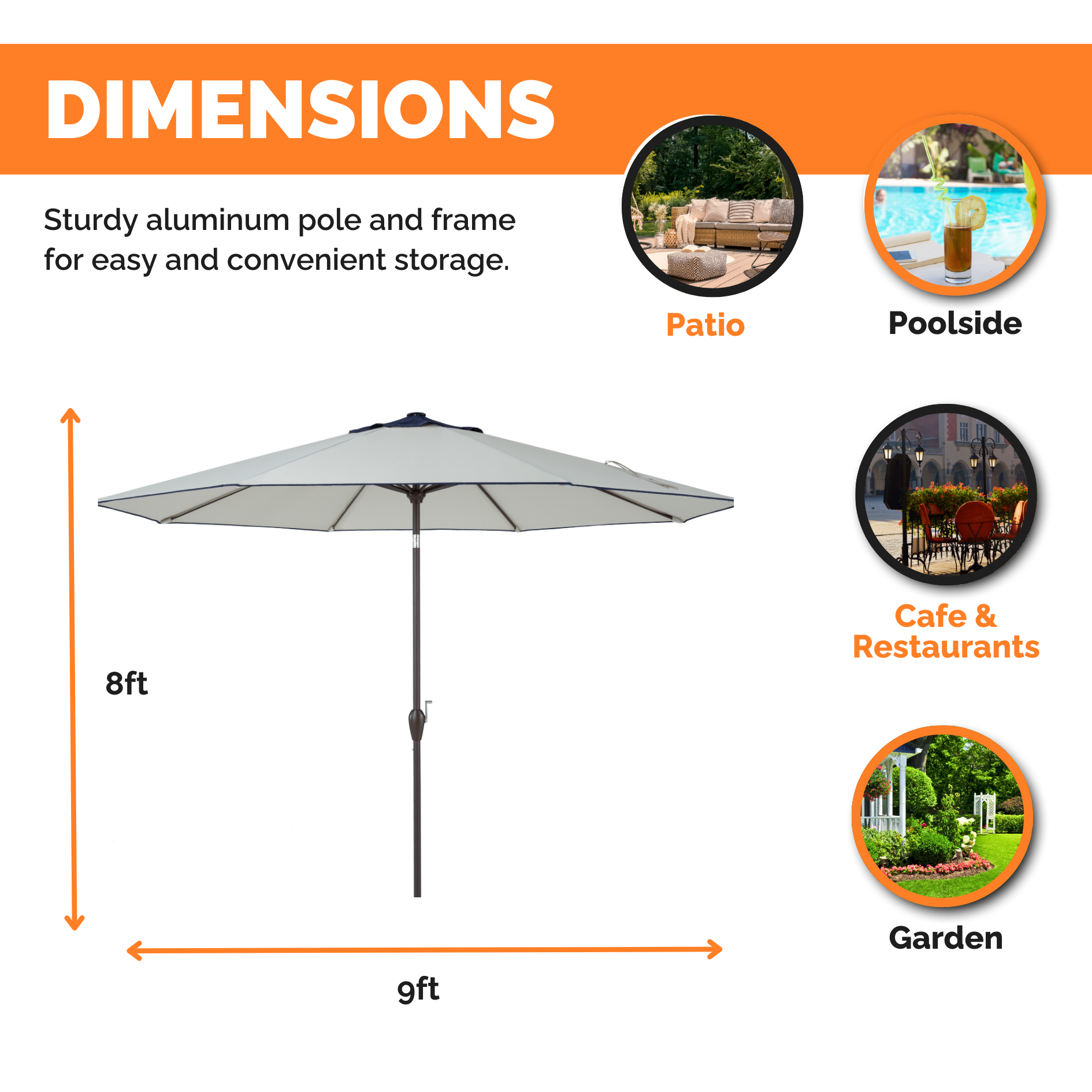 Outdoor/Patio Umbrella 9 ft