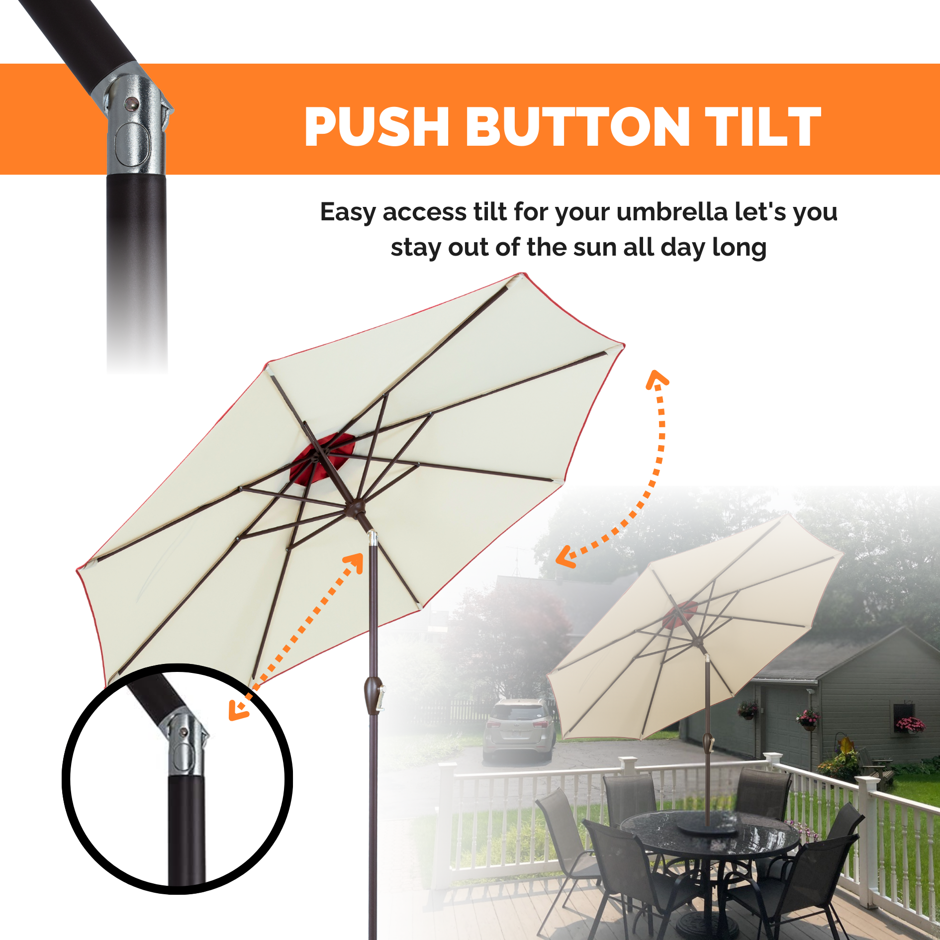 9.8' eastlake tilt offset patio umbrella by broyhill Outdoor/Patio Umbrella 9 ft