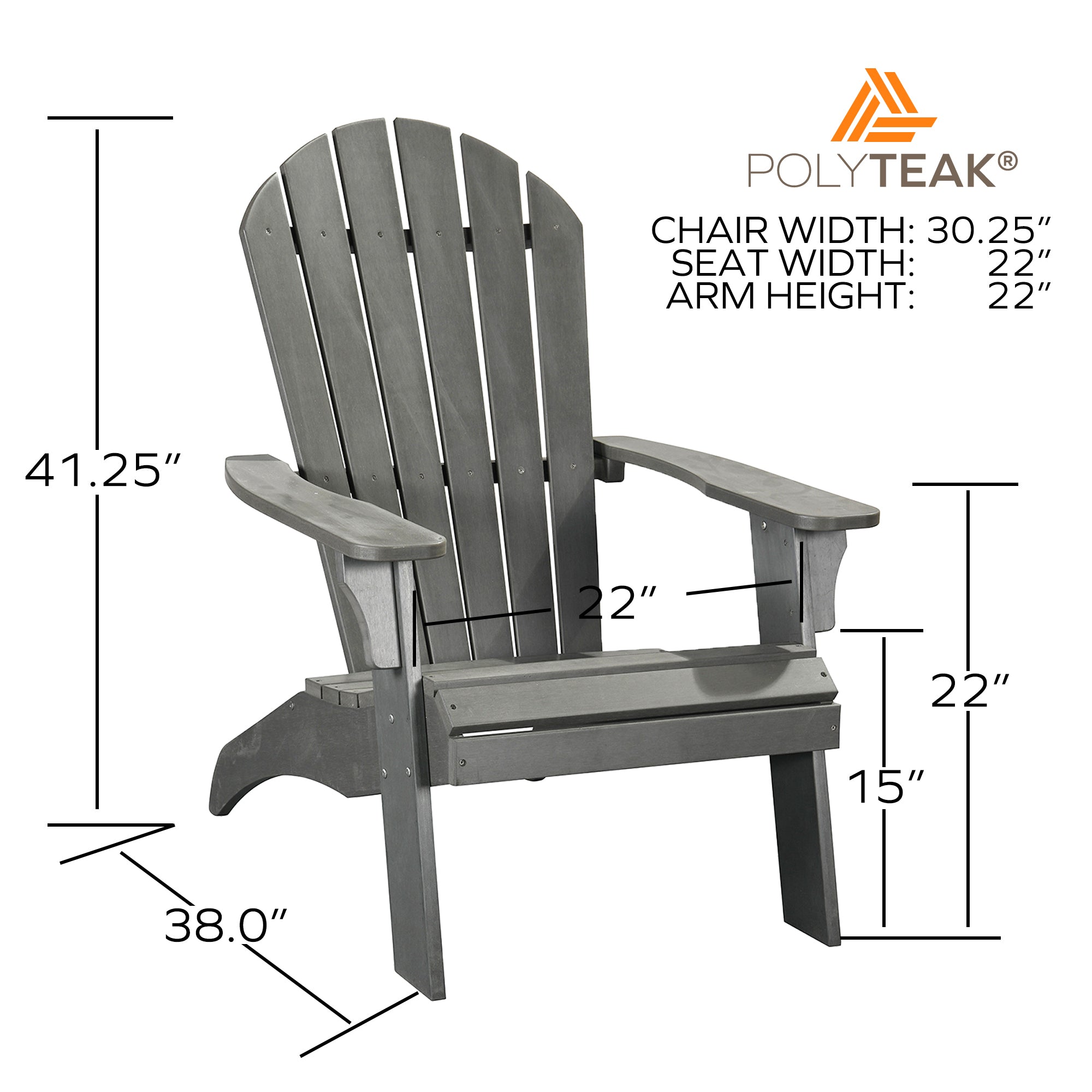 King Size Adirondack Chair – PolyTEAK