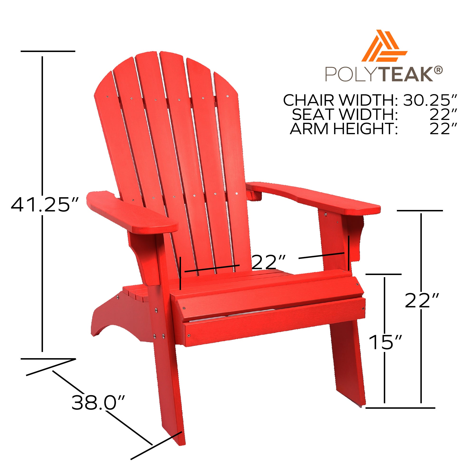 King Size Adirondack Chair – PolyTEAK