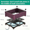 Woven Style Raised Garden Planter with Drainage and Legs - Black