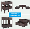 Woven Style Raised Garden Planter with Drainage and Legs - Black