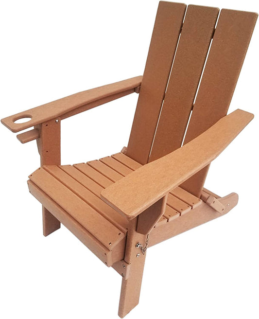Open-Box RESINTEAK Newport Adirondack folding Chair - Brown