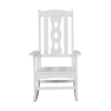 Open-Box Carved Outdoor Rocking Chair - White