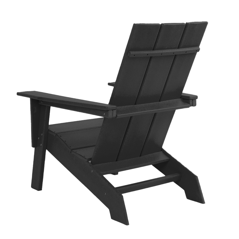 Open-Box Modern Adirondack Chair by ResinTeak - Black