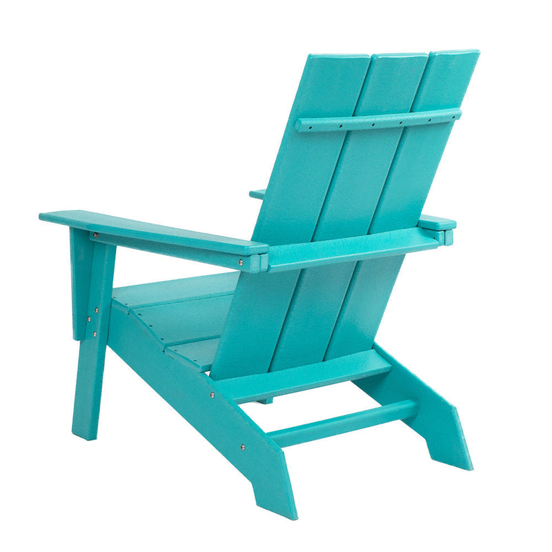 Open-Box Modern Adirondack Chair by ResinTeak - Blue