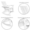 Open-Box RESINTEAK Modern Adirondack Rocking Chair - White