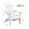 Open-Box Classic Folding Adirondack Chair - White
