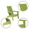 Open-Box Modern Adirondack Chair by ResinTeak - Green