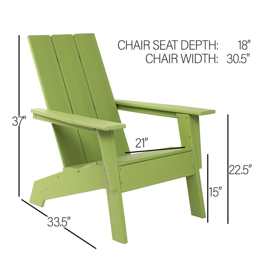 Open-Box Modern Adirondack Chair by ResinTeak - White
