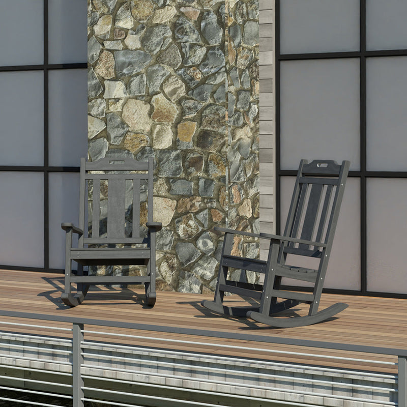 Open-Box Modern Rocking Chair - Gray